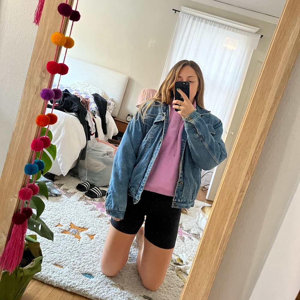 Vintage Denim sherpa lined jacket